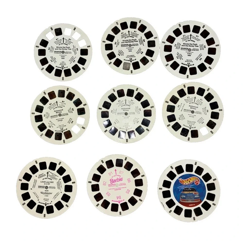 Vintage 1989 Mickey Mouse‎ 3D View Master Reels Disney Muppets Barbie Hot Wheels